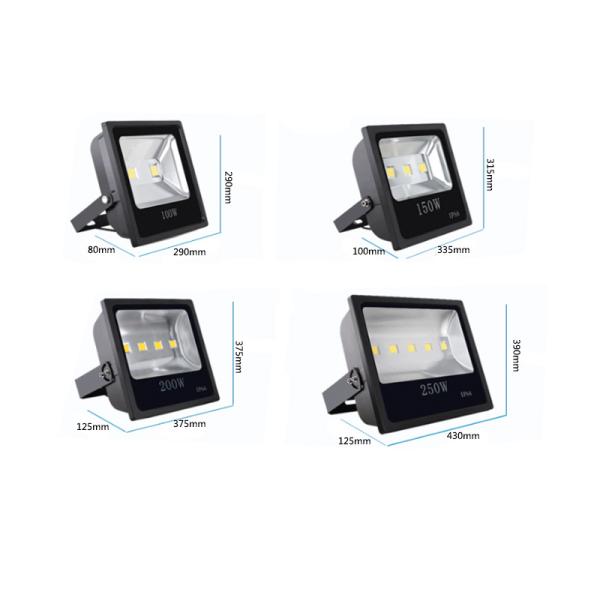 200W COB Led Flood Light Integrated Outdoor Aluminium High Brightness IP66