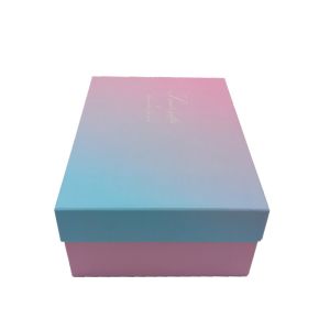 Customized Luxury Print Eco Friendly Rigid Cardboard Shoe Storage Box with Lid