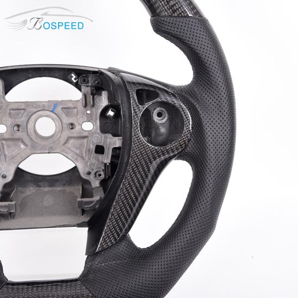 Sports Cr V Honda Carbon Fiber Steering Wheel Red Stitch Plain Weaving