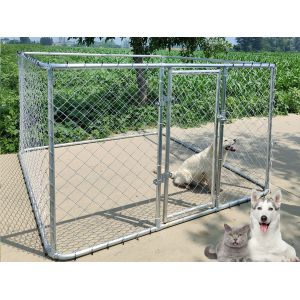 2x2x1.98m Dog Backyard Kennel Chain Link Galvanized Dog Cage