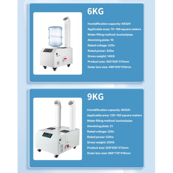 3kg/h Ultrasonic Humidifier Automatic Modern High Fog Industrial Humidifier