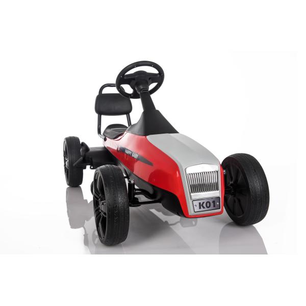 5-7 Years Old Unisex Children's Pedal Go-Kart Car with Adjustable Front and Rear Seats