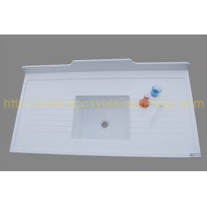 White color Laboratory Furniture corner countertop with damp proofing