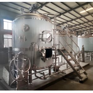 SS304 7.5KW 3000kg/H Commercial Beer Brewing System