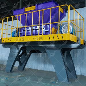 Mobile Double-Shaft Waste Shredder for Plastic Metal Wood