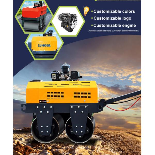 Mini 0.5 Ton Self Propeller Walk Behind Diesel Two Steel Vibratory Road Roller