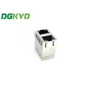 DGKYD21Q418DF5A2D2057 Metal Shielded Cat6a Rj45 Connector 2x1 Stacked