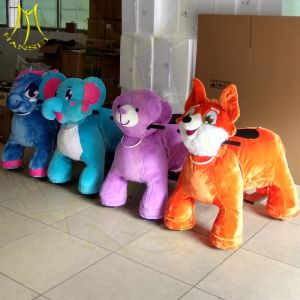 Hansel cheap coin operated games children ride on plush motorized animals