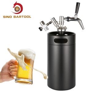Adjustable Ball Lock Mini Keg , 5 Liter Draft Beer Keg Dispenser