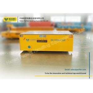 Cement Floor Motorized Transfer Trolley / Electric Transfer Cart 1435 Mm Rail