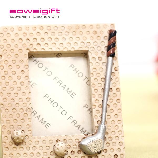 Sport Theme European Square Picture Frame Resin Gift Resin Golf Style Design Frame