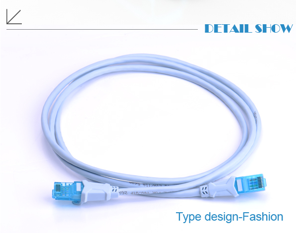 Computer Cat5e Network Cable High Speed UTP VK50004 With Metal Shell RJ45 Connector