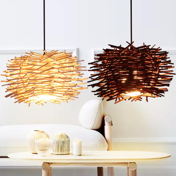 Wicker pendant light shade Haging Lamp For Kitchen Restaurant Lighting Fixtures (WH-WP-10)