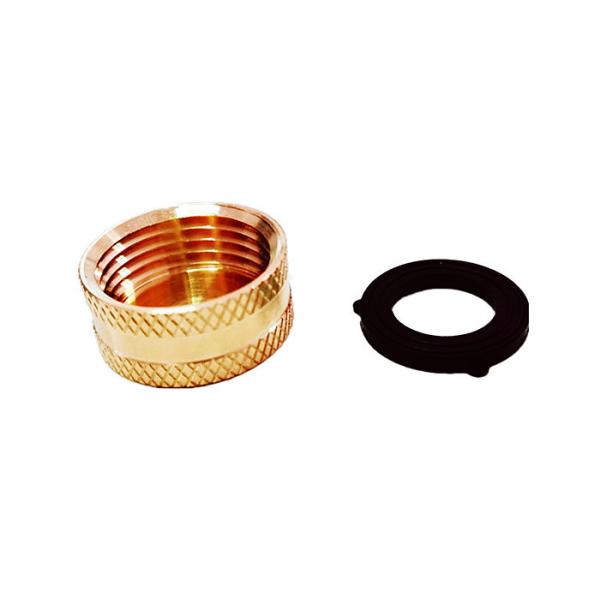 3/4" Lead Free Brass Garden Hose End Caps With Washers