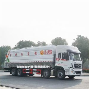 Four Axle D7V Double Row 46000 Liters Bulk Feed Truck Bulk-fodder Transport