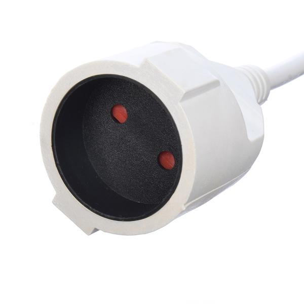 3 Prong Round Pin Extention Cable White SNI Extention Cord for Home