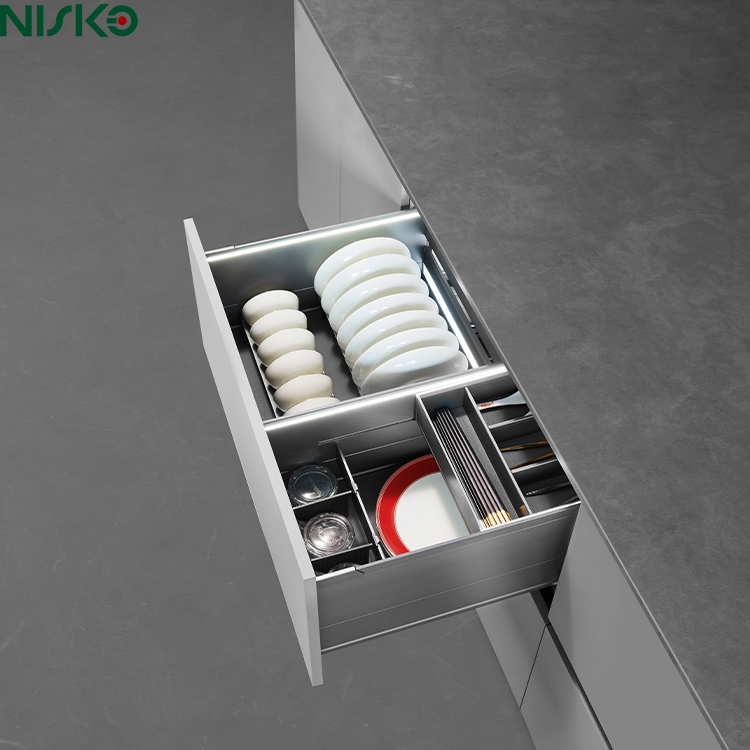 2-Tier Pull-Out Multi-Functional Kitchen baskets Organizer with Adjustable