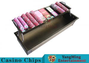 China 2 - Layer Bronze Metal Casino Chip Tray Thick Solid With Security Protection Lock on sale