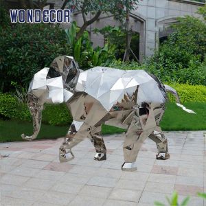 Forging Abstract Ss Sculpture Geometry Elephant