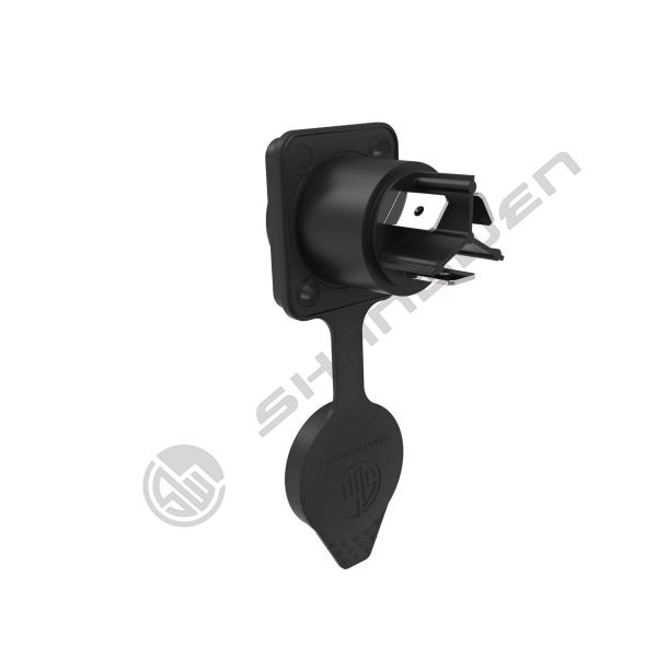 IP65 Outdoor Panel Mount Power Socket 3-Pin Male Audio Connector with LED Display 20A Chassis Socket for Audio Power Solutions