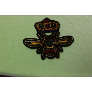 12.8cm*11cm 3D Embroidery Patches , ODM Embroidered Animal Patches