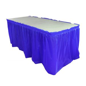 Rectangle Table Skirt , Non Toxic PEVA Plastic Ruffled Table Skirt