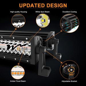 240W Light Bars 4x4 Vehicle LED Work Lights 22" ATV UTV Off Road Truck Light Bar