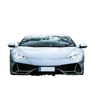 White EVO Style Carbon Fiber Body Kit Replace Front And Rear Bumper Evo Widebody