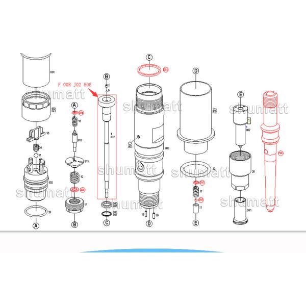 A+ new Shumatt Injector Control Valve Set F00RJ02806 for 0445110110/120/156/160 injector