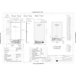 5.0 Inch 720x1280 Industrial TFT LCD AMOLED Self Light Emitting Process