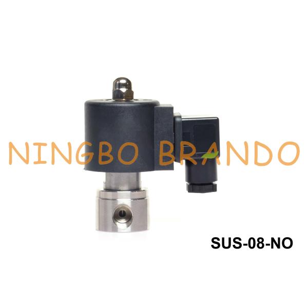 Buy 1/4'' 2 Way NO PTFE Seal Stainless Steel Solenoid Valve 24V 220V at wholesale prices
