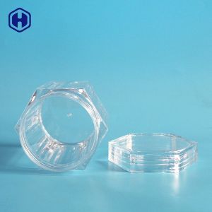 Transparent PS Food Grade Plastic Jars Recyclable Food Sample Containers
