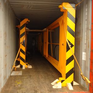 Yellow 20feet 40feet semi-automatic container lifting spreader frame