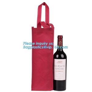 Custom printed non woven drawstring bag for wine, Custom Heavy Duty Non Woven 6