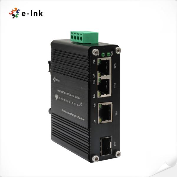Mini Industrial 3-Port 10/100/1000T 802.3at PoE + 1-Port 100/1000X SFP Ethernet Switch