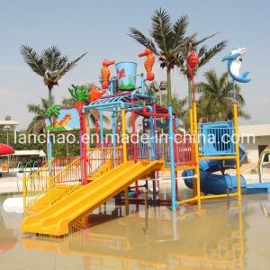 Small Size Children Outdoor Water Playground With Fiberglass Water Slide