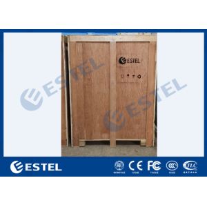 2 Fans Galvanized Steel 27U Rack Outdoor Telecom Cabinet