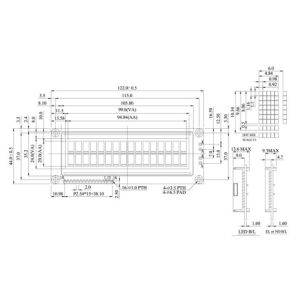 Large Sized Character LCD Display Monitor 16x2 LCD Modules For Optoelectronic