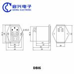 Dbi6 Emc Emi Noise Filter With Fuse And Switch 220v Low Pass Filter Widely Used