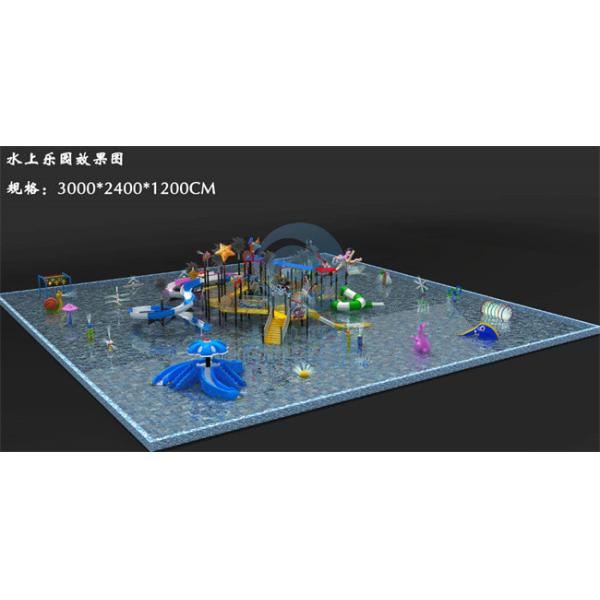 1400㎡ Medium Aqua Park Anti UV Fiberglass Water Park Design For Resort Residential