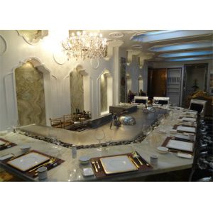 Quality Alloy &amp; Stainless Steel Teppanyaki Grill Table For Buffet Car for sale