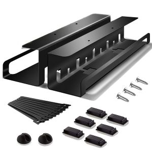 Effortlessly Manage Cables with our Single Tier Under Desk Cable Management Box