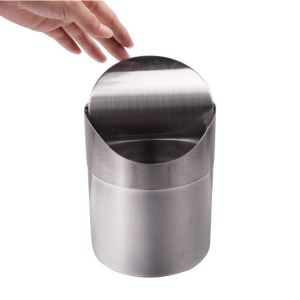 Small - Scale 1.5L Indoor Trash Can Countertop Mini Desktop Trash Can With Lid