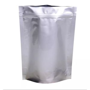 China Silver Aluminium Foil Food Save Mylar Metallic Resealable Foil Zipper Lock Pouches on sale