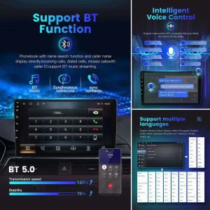 1280*720 Resolution 9 Inch Touch Screen 2 Din Universal Android Car Radio With