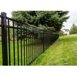 China Security Decorative Architecture Wrought Iron Steel Fence For Garden on sale