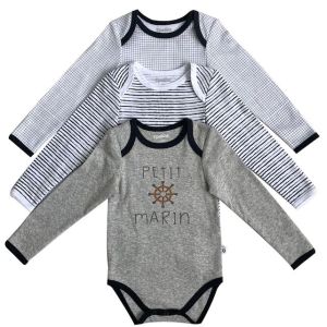 100% Cotton Customized Color Snap Button Long Sleeve Romper for Newborn Baby in