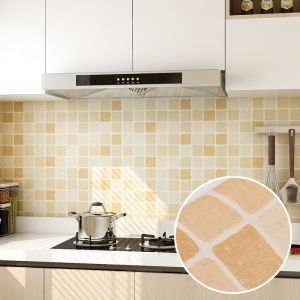 PVC Mosaic Tiles Design Wallpaper for Apartment Bathroom Decoration 3d Wall