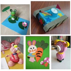 Colorful craft corrugated quilling paper for DIY toys / handcraft kids hand