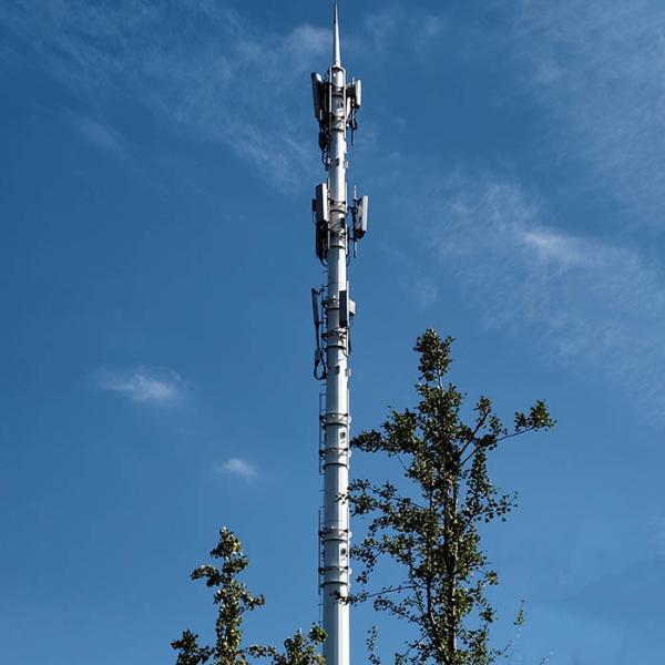 Buy Hot Dip Galvanized Steel Antennas Monopoles With Platform at wholesale prices